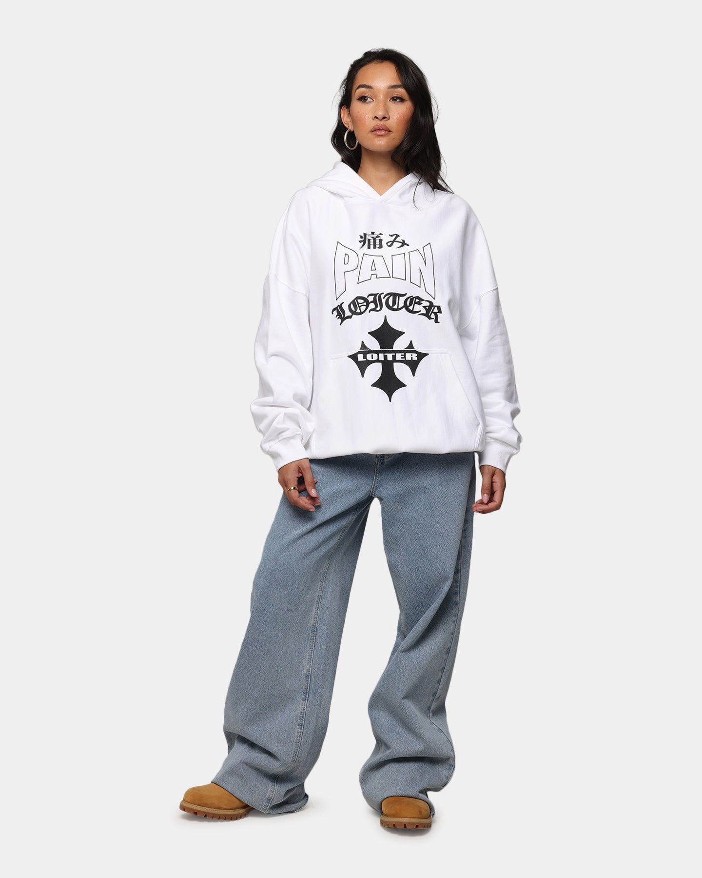 Loiter Ultimate Pain Hoodie White Numbat like