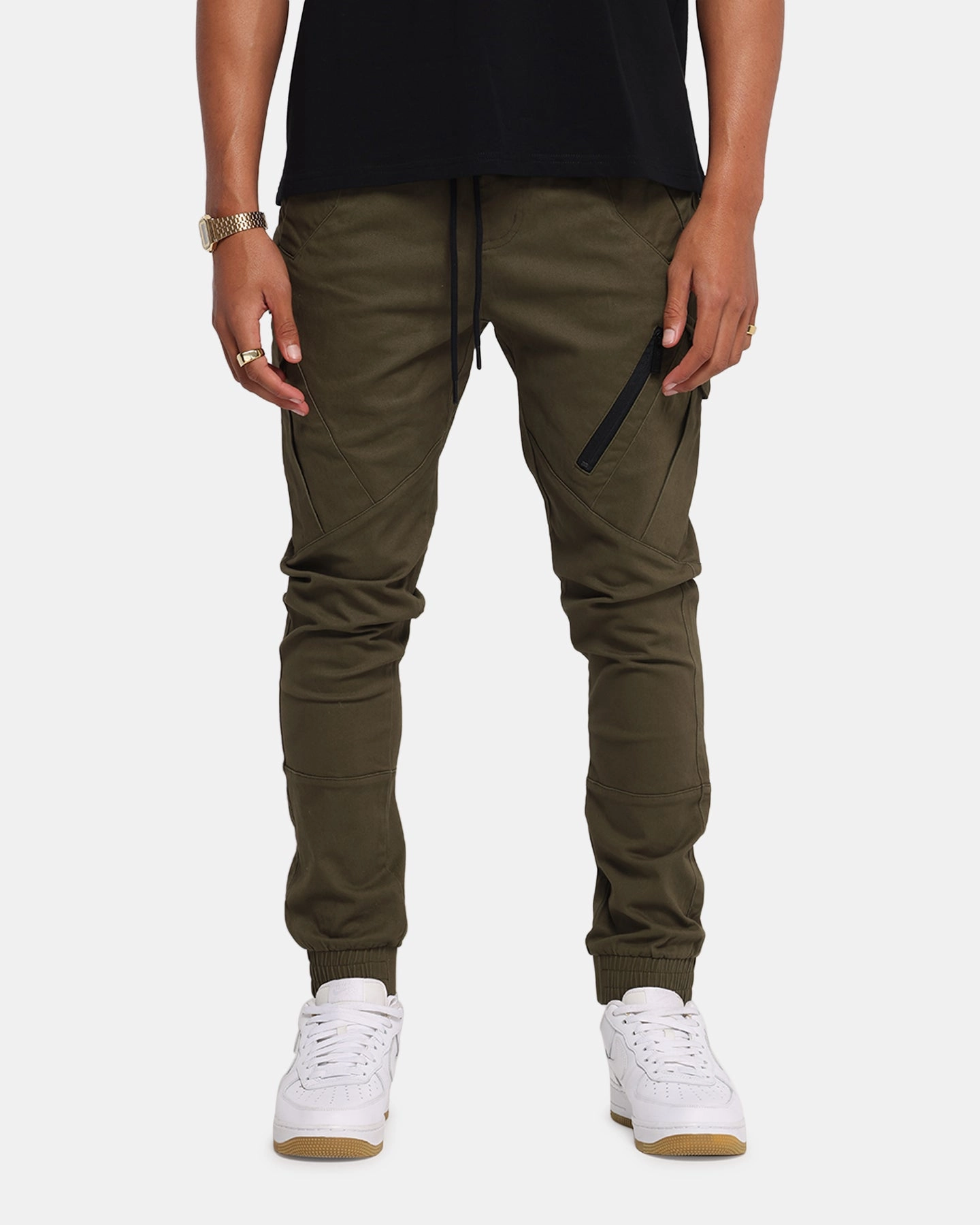 Thermal Regulating Fabric Carre Evolution Cargo Joggers Olive Green