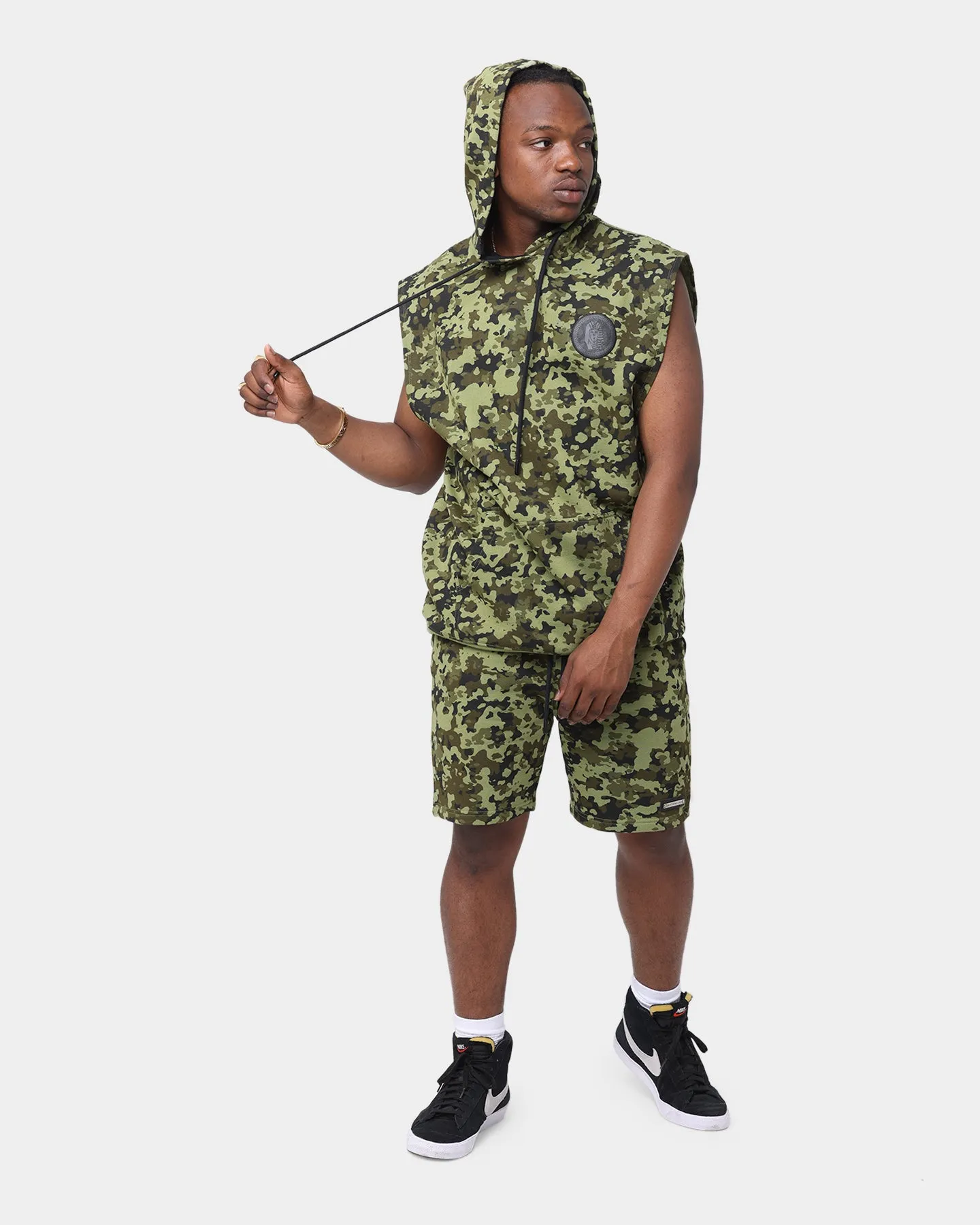 Last Kings Pharaoh Camo Sleeveless Hoodie Camo Reinforced Shoulders