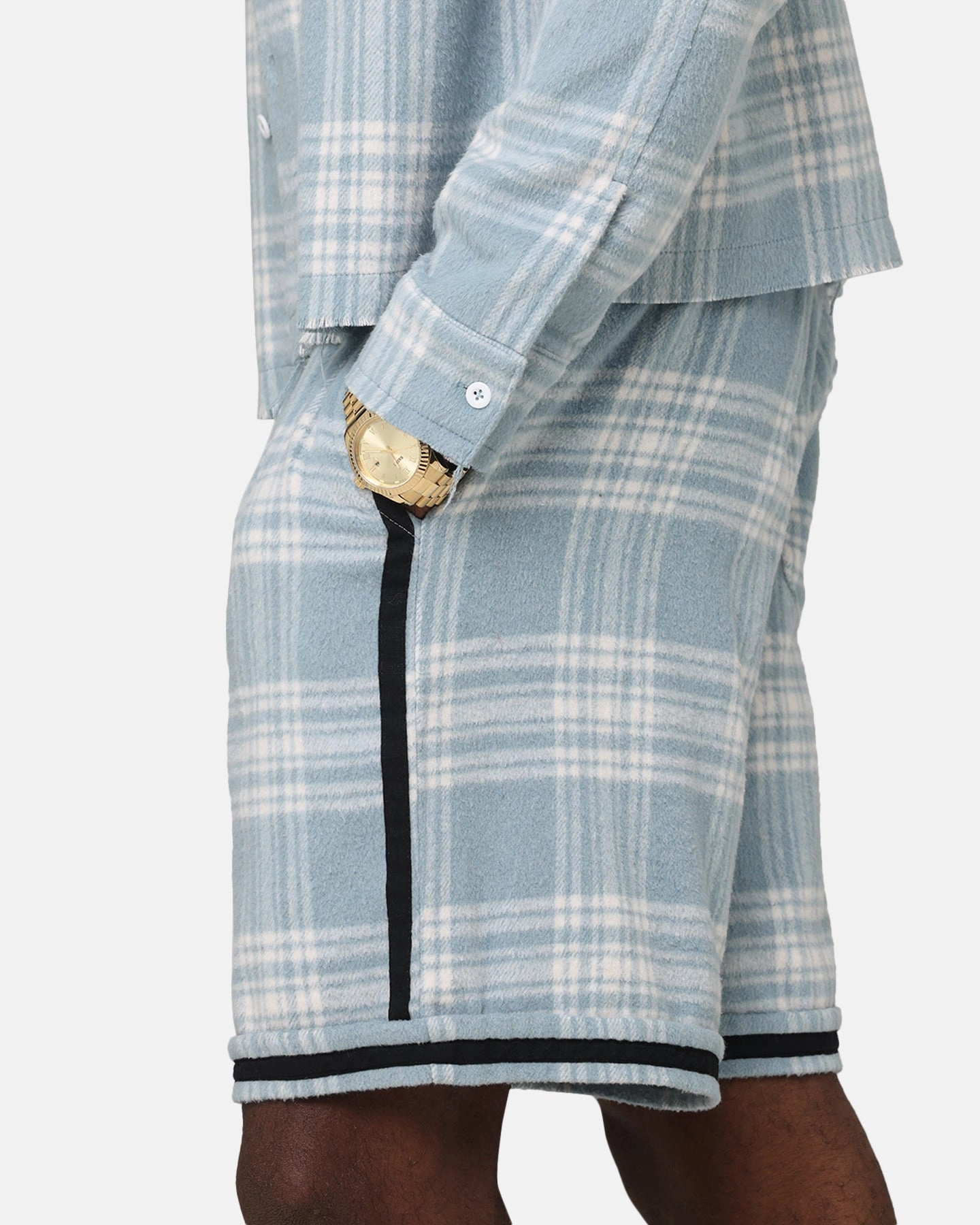 XXIII Plaid Ball Shorts Blue Anti Static Treatment