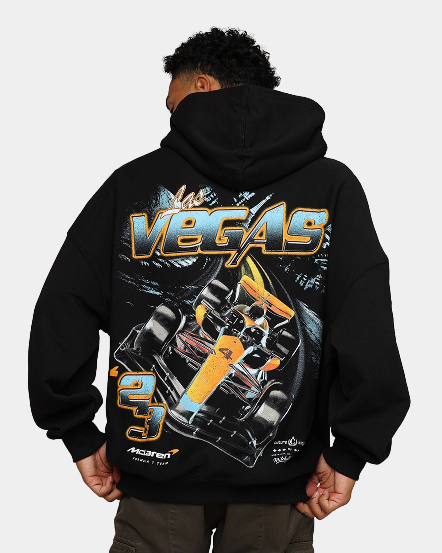 Essential Warmth Protective Layering Mitchell & Ness X McLaren X Culture Kings Las Vegas Collection Lando Norris Vintage Hoodie Black