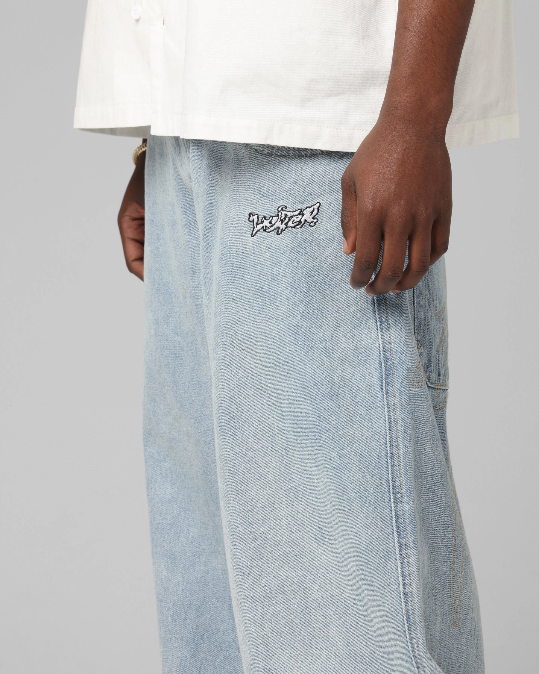 Loiter Star Born Jeans Washed Blue Ventilated Panels Shape Retention