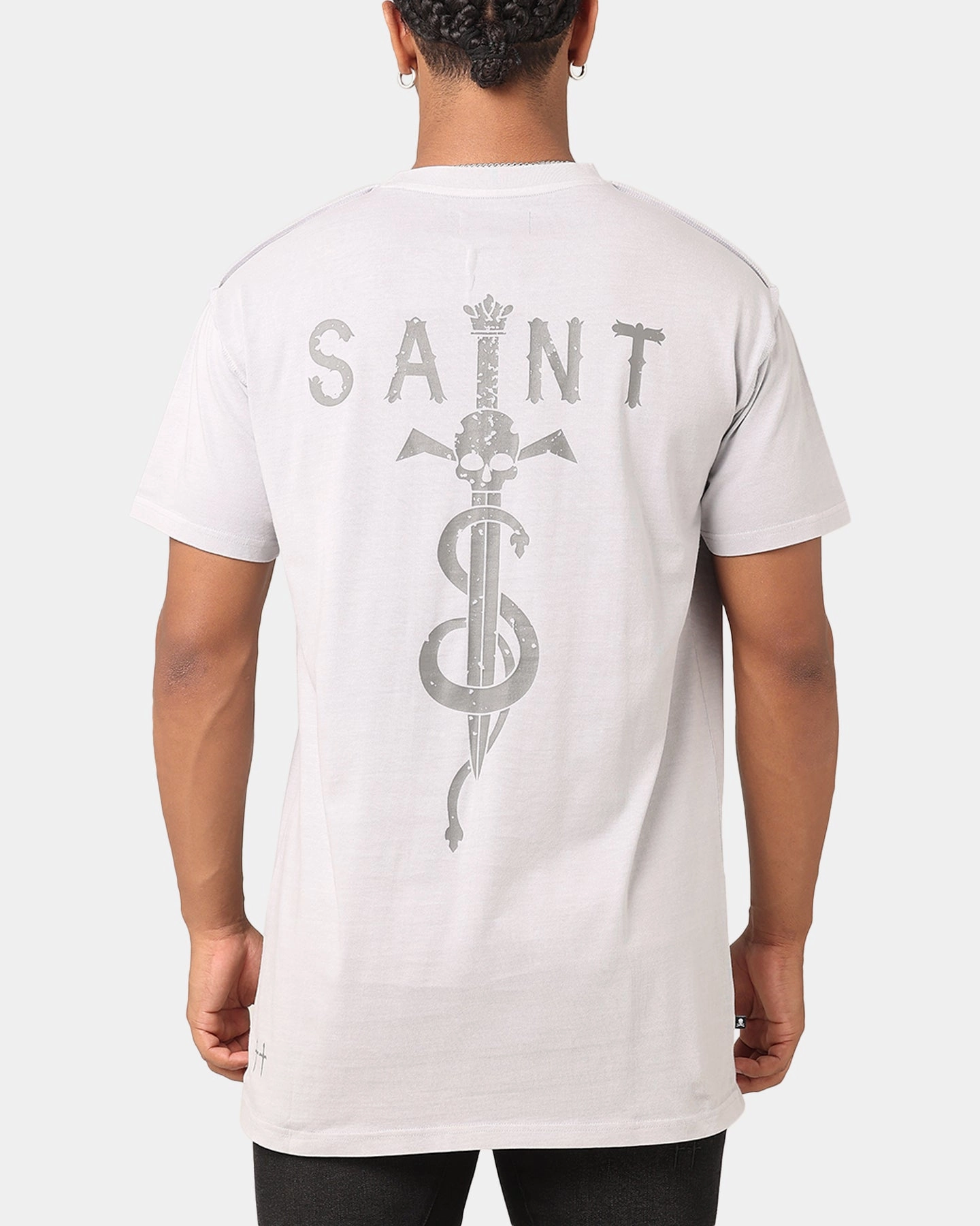 Minimal Look Saint Morta Daggers Lafayette T-Shirt Vintage Grey