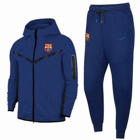 FC Barcelona Tech Fleece presentation soccer tracksuit 2022 - Nike Effortless Style Practical