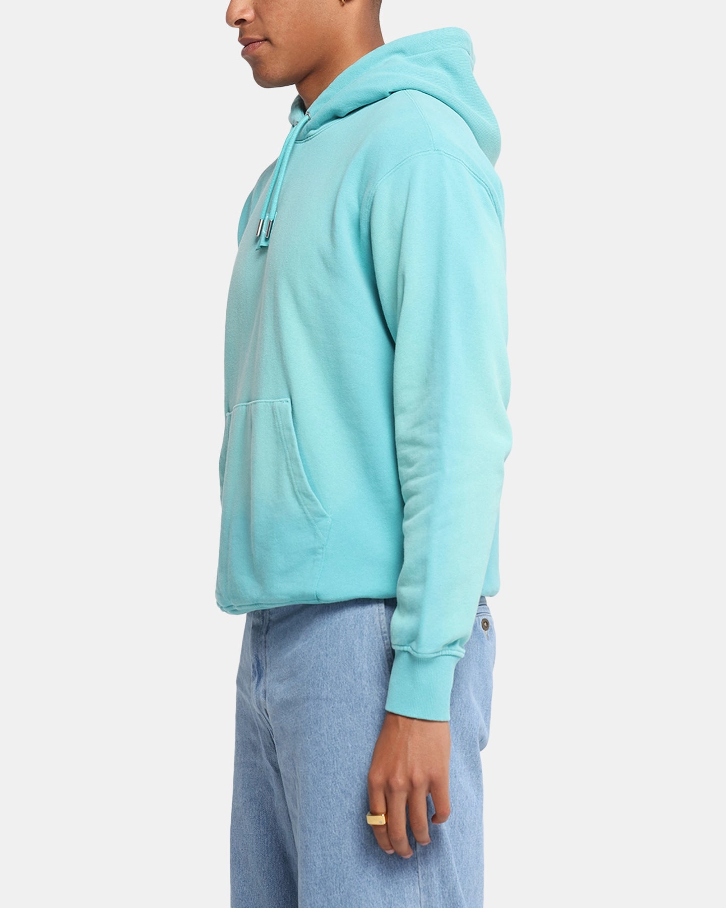 Jordan Flight Fleece Pullover Hoodie Teal Multi Panel Construction Swimming wear