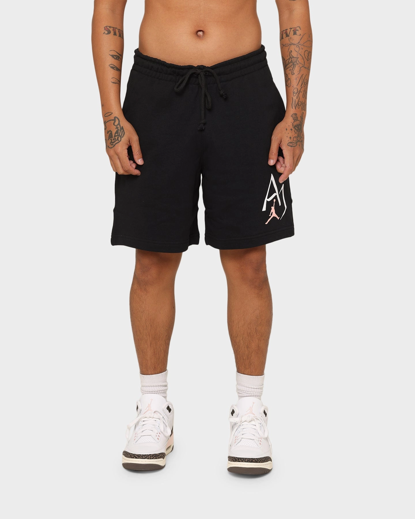 Eco Friendly Dye Process Jordan MJ Sport DNA Fleece Shorts Black