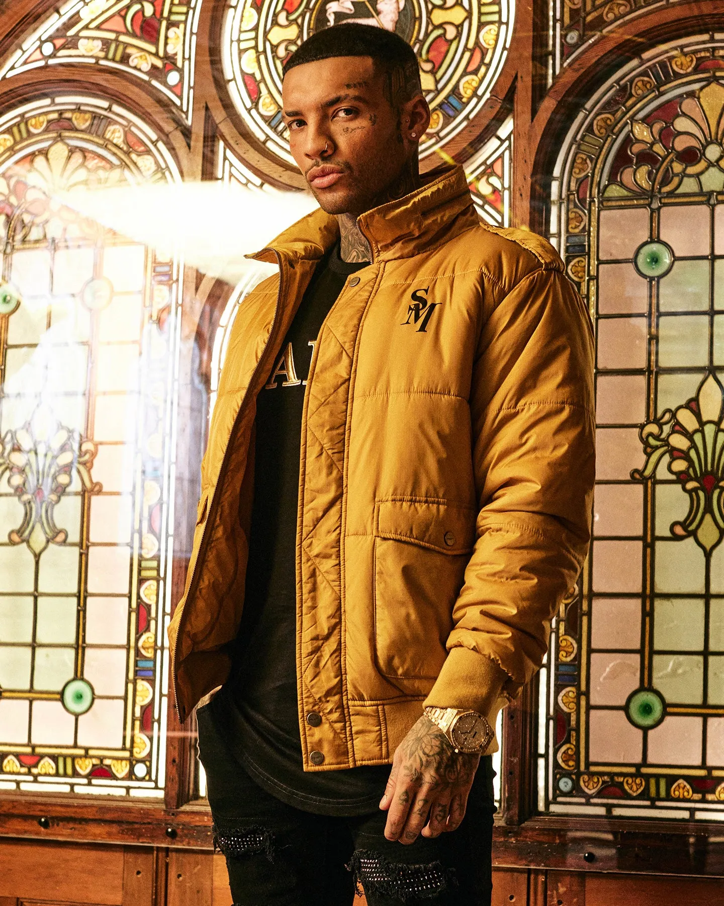 Saint Morta Maverick Puffer Jacket Bronze Organizer