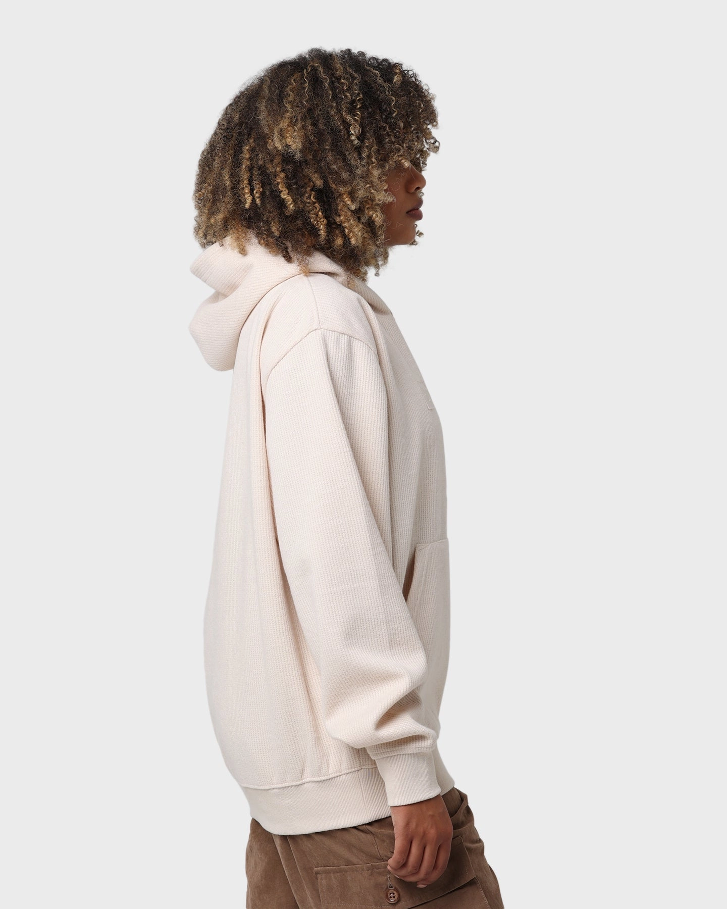 Honor The Gift Howard Knit Hoodie Cream Pullover Shaving-cream