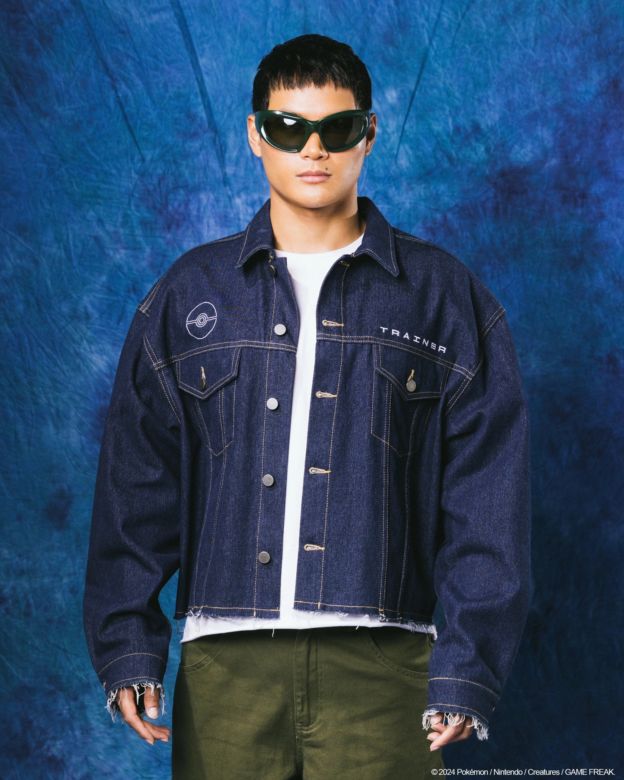 Snag Free Surface Pok??mon By Loiter Pikachu Denim Jacket Indigo