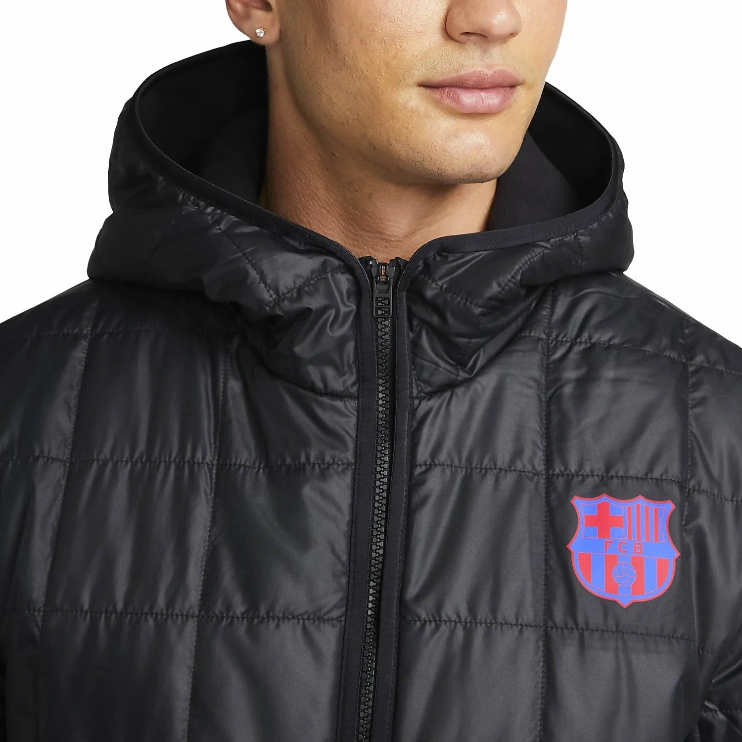 hiker tencel FC Barcelona black UCL presentation bomber jacket 2022/23 - Nike