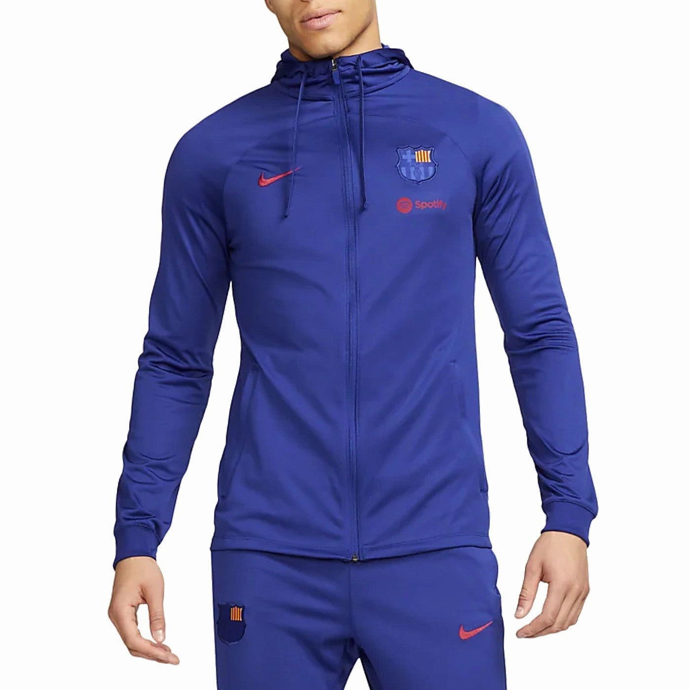 FC Barcelona blue training presentation hooded tracksuit 2023 - Nike Chafe Free Construction preference venue