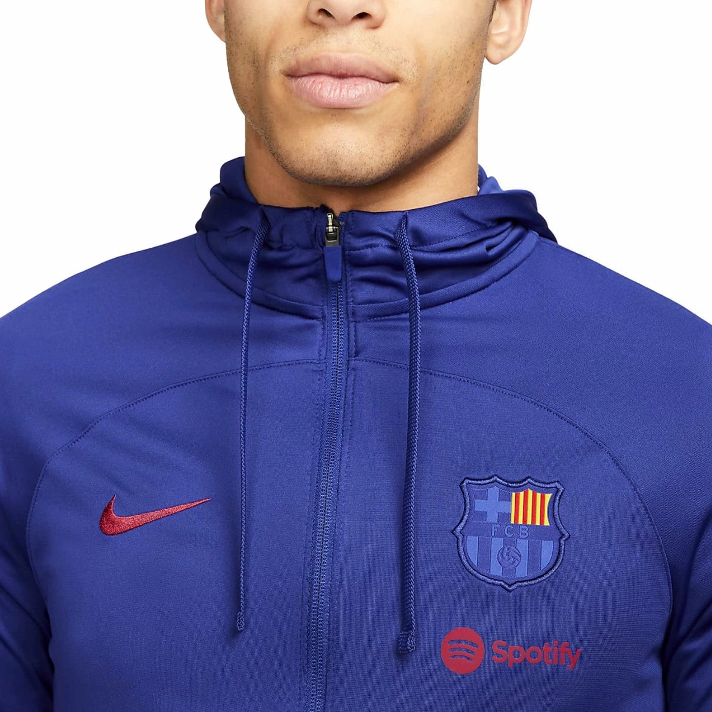 FC Barcelona blue training presentation hooded tracksuit 2023 - Nike MoistureControlLiners Maximum Flexibility