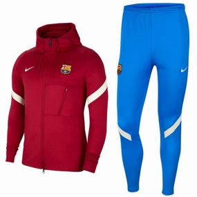 discount store advertising venue FC Barcelona hooded presentation soccer tracksuit 2021/22 - Nike