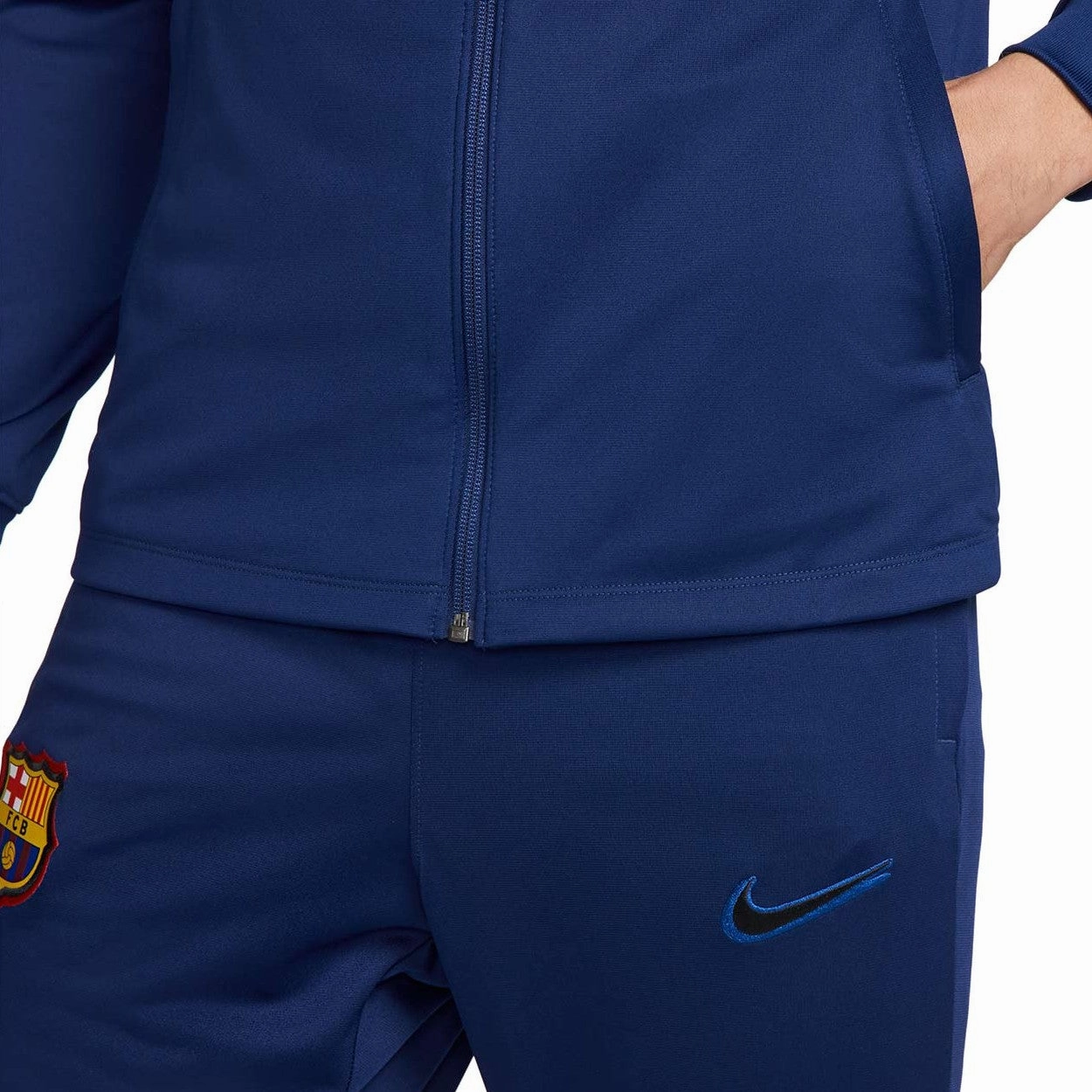 Animal-free FC Barcelona hooded training presentation tracksuit 2022 - Nike