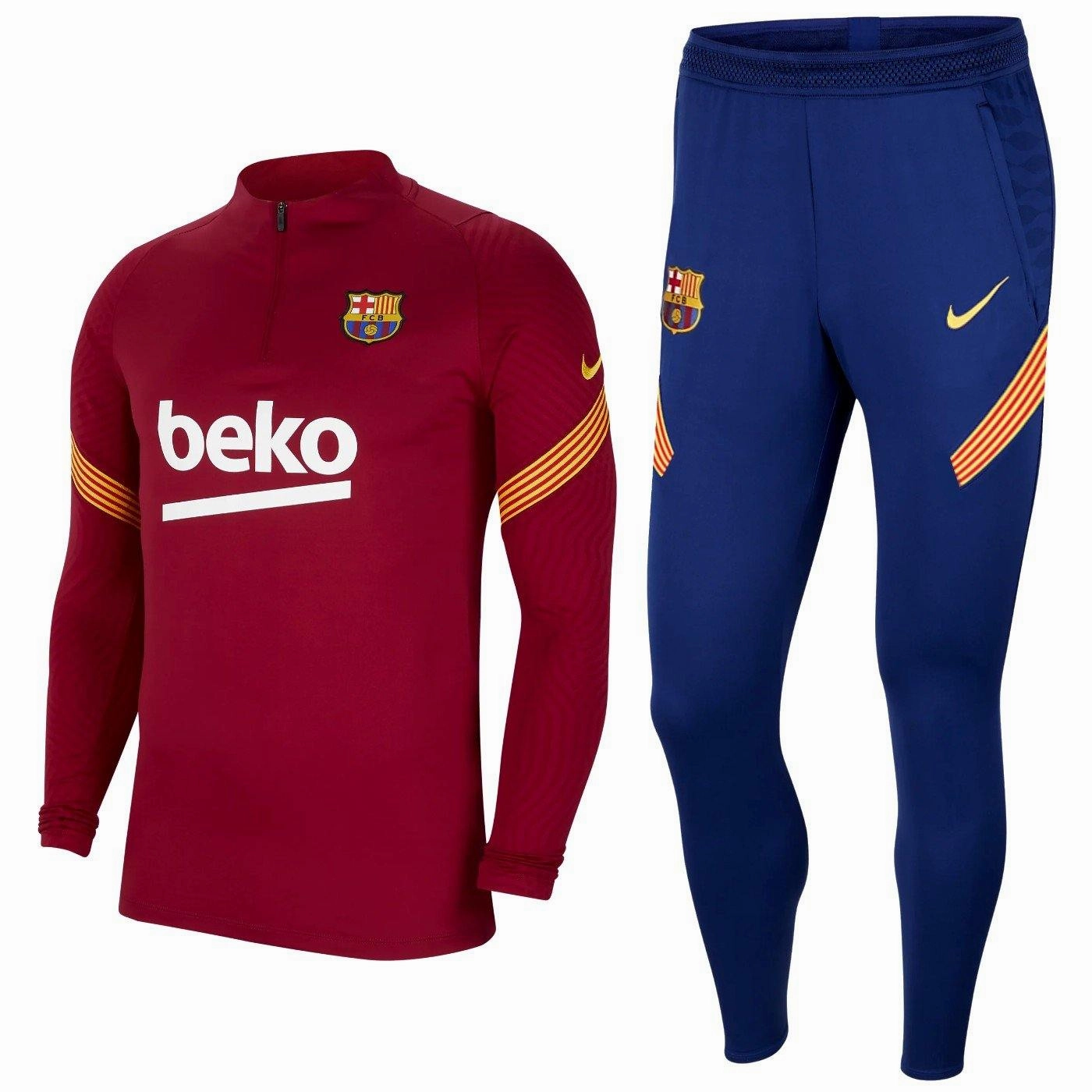 Odor Eliminating Fibers Multi Directional Flex FC Barcelona soccer training technical tracksuit 2020/21 - Nike