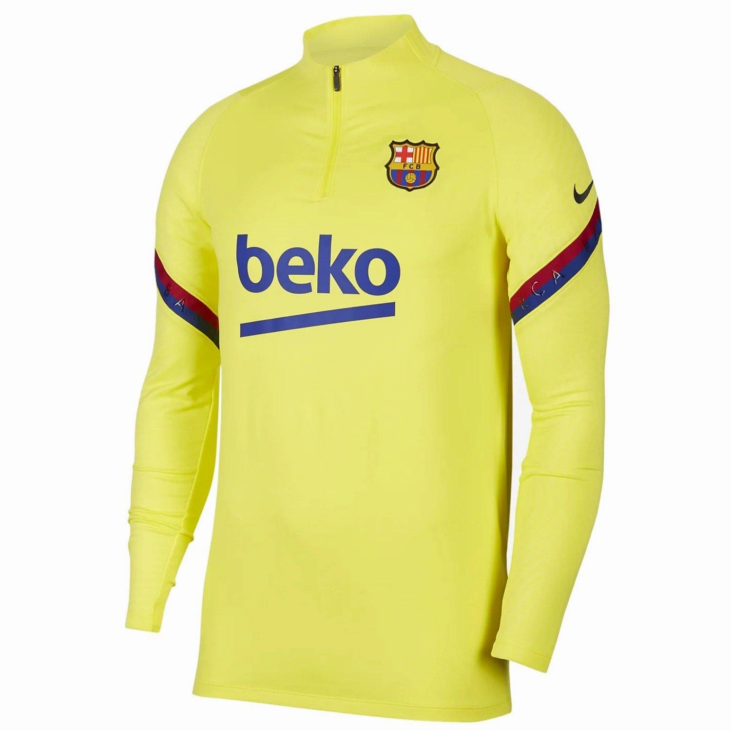 Tear Resistant Reinforcements finish FC Barcelona soccer training technical tracksuit 2020 - Nike