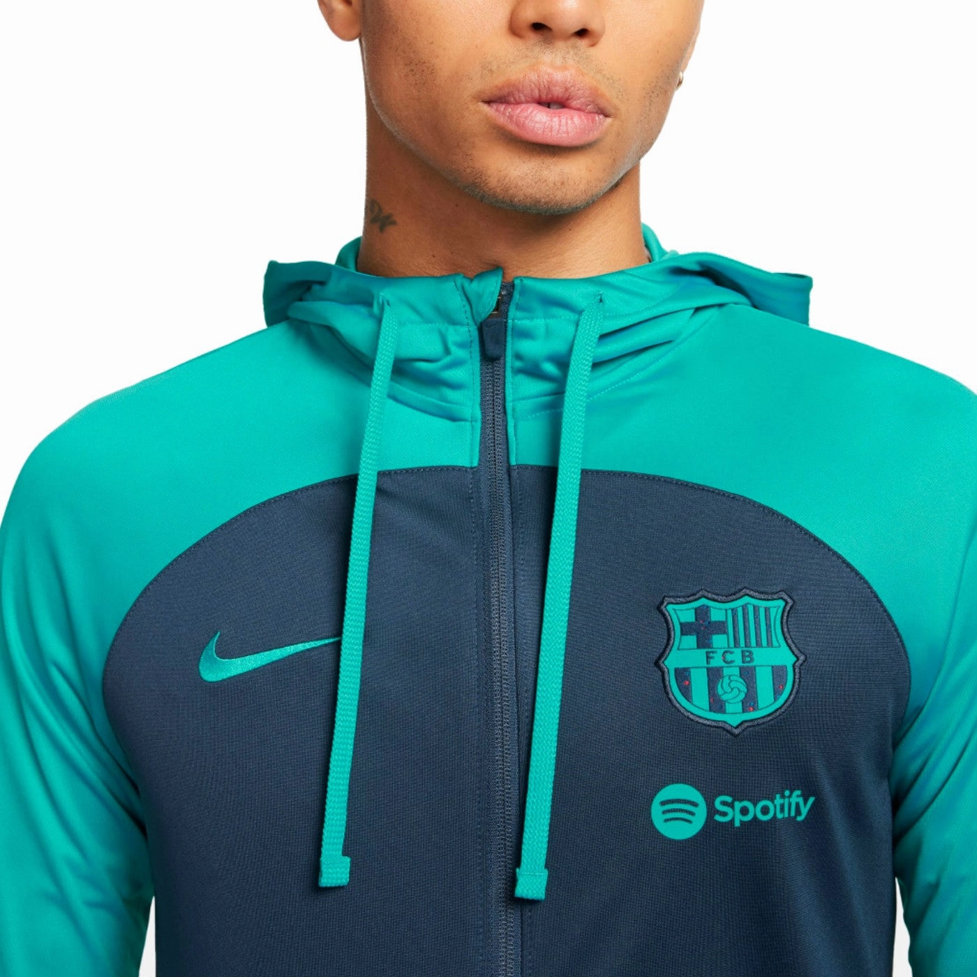 Lightweight branding venue FC Barcelona UCL hooded presentation tracksuit 2023/24 - Nike