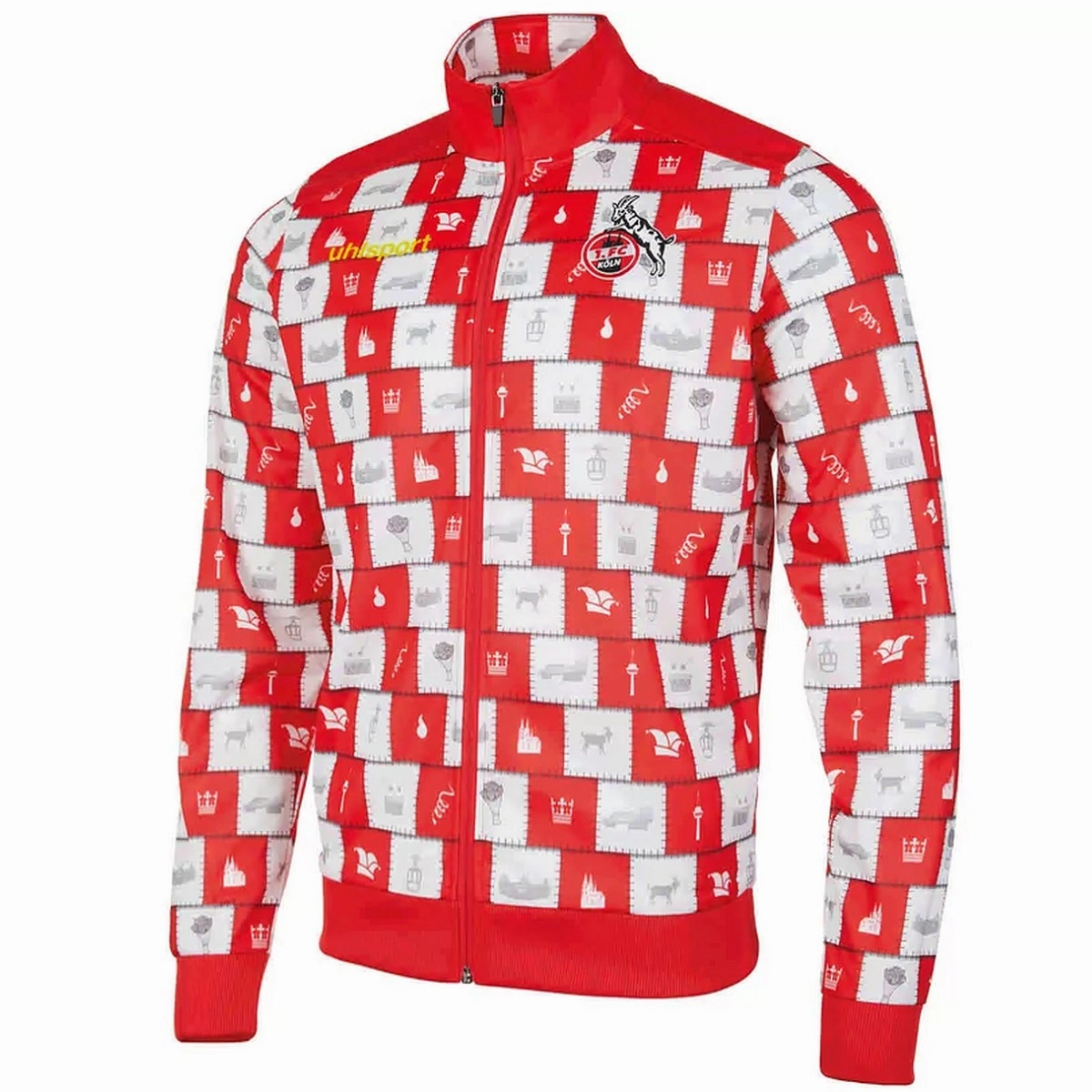 Compression Fit Design LightweightLayeringSystem FC Koln (Cologne) Carnival training presentation tracksuit 2021 - Uhlsport