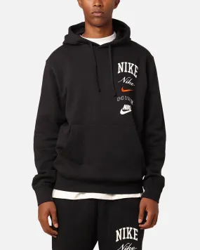 birthday celebration label Nike Club Fleece Pullover Hoodie Black/Sail