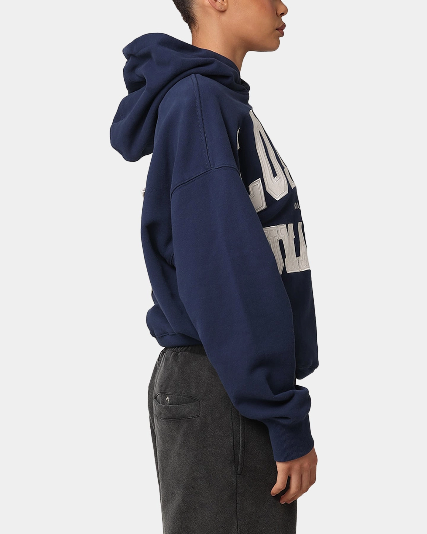 anti static Stole Loiter College Dropout Hoodie Navy