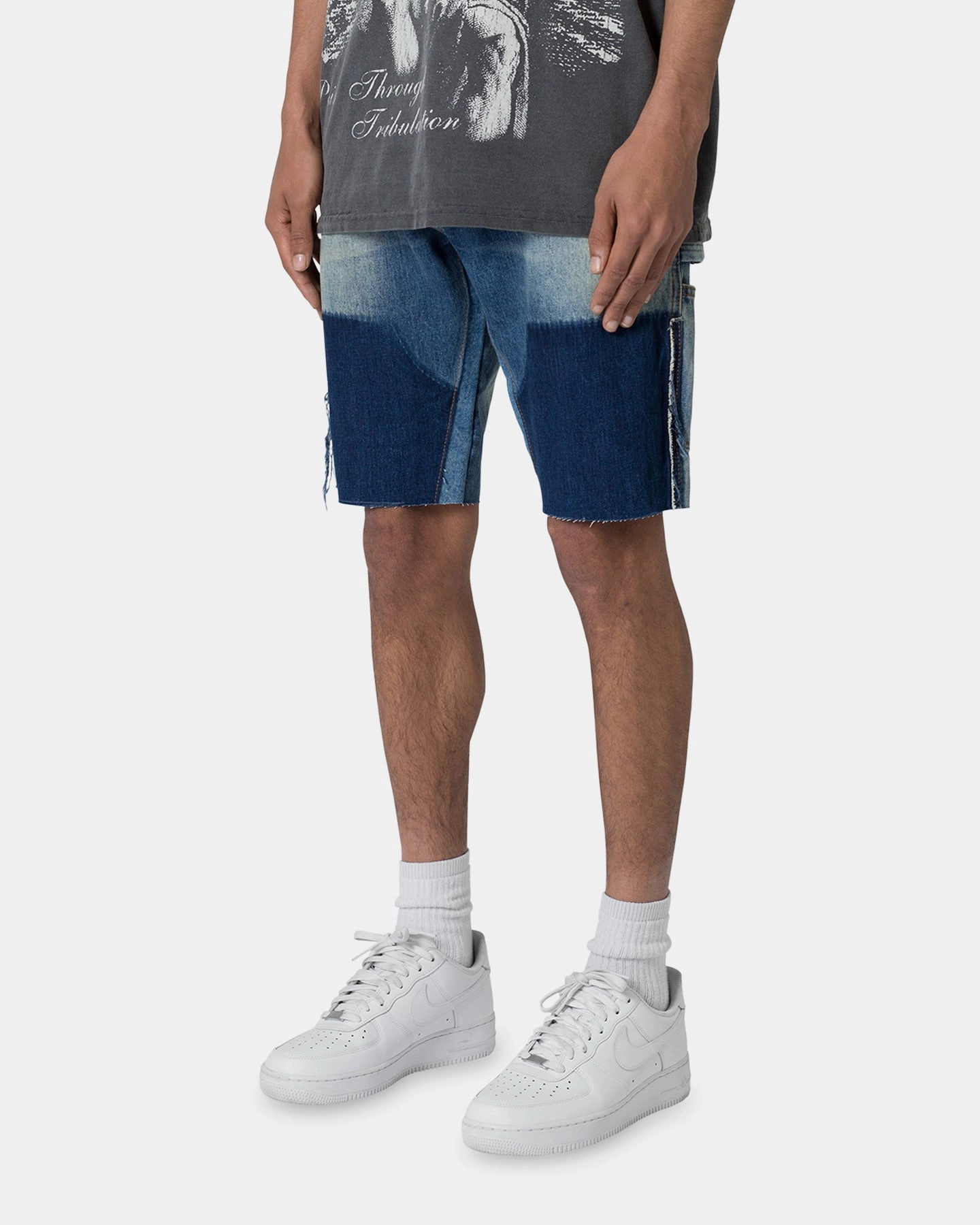 MNML R118 Denim Shorts Blue Simple Mood construction work