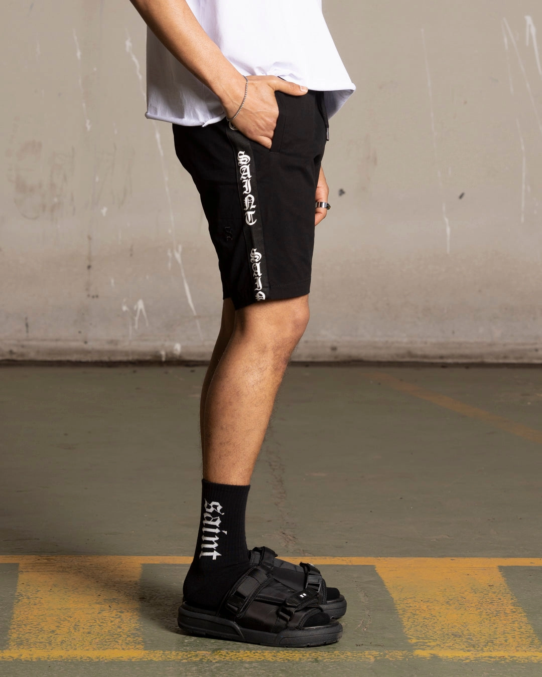 Saint Morta Fallen Walk Shorts Black Quick Dry Fabric