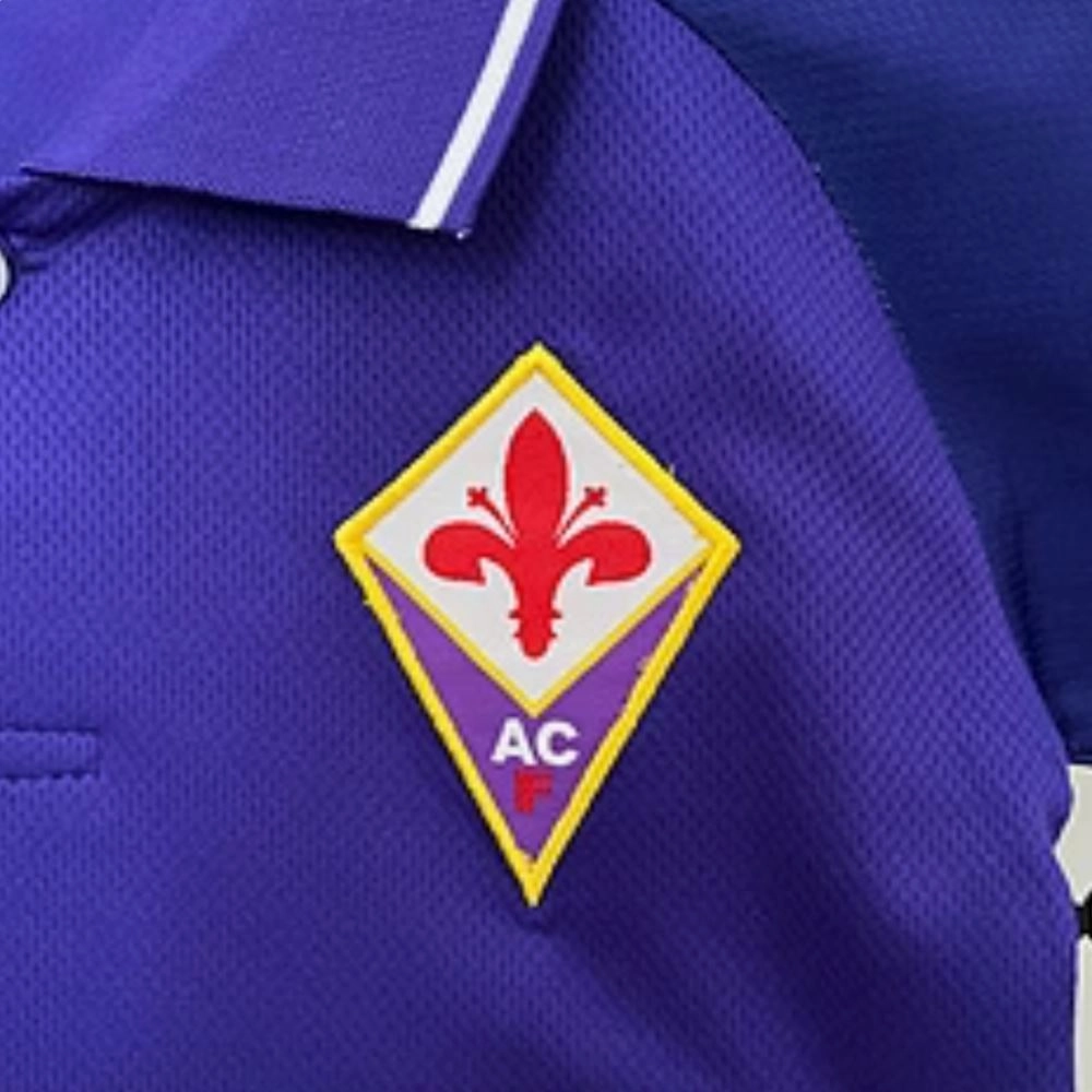 Fiorentina 1998 Home Jersey Kids Retro Reinforced Shoulder Panels Thermal Barrier Interlock