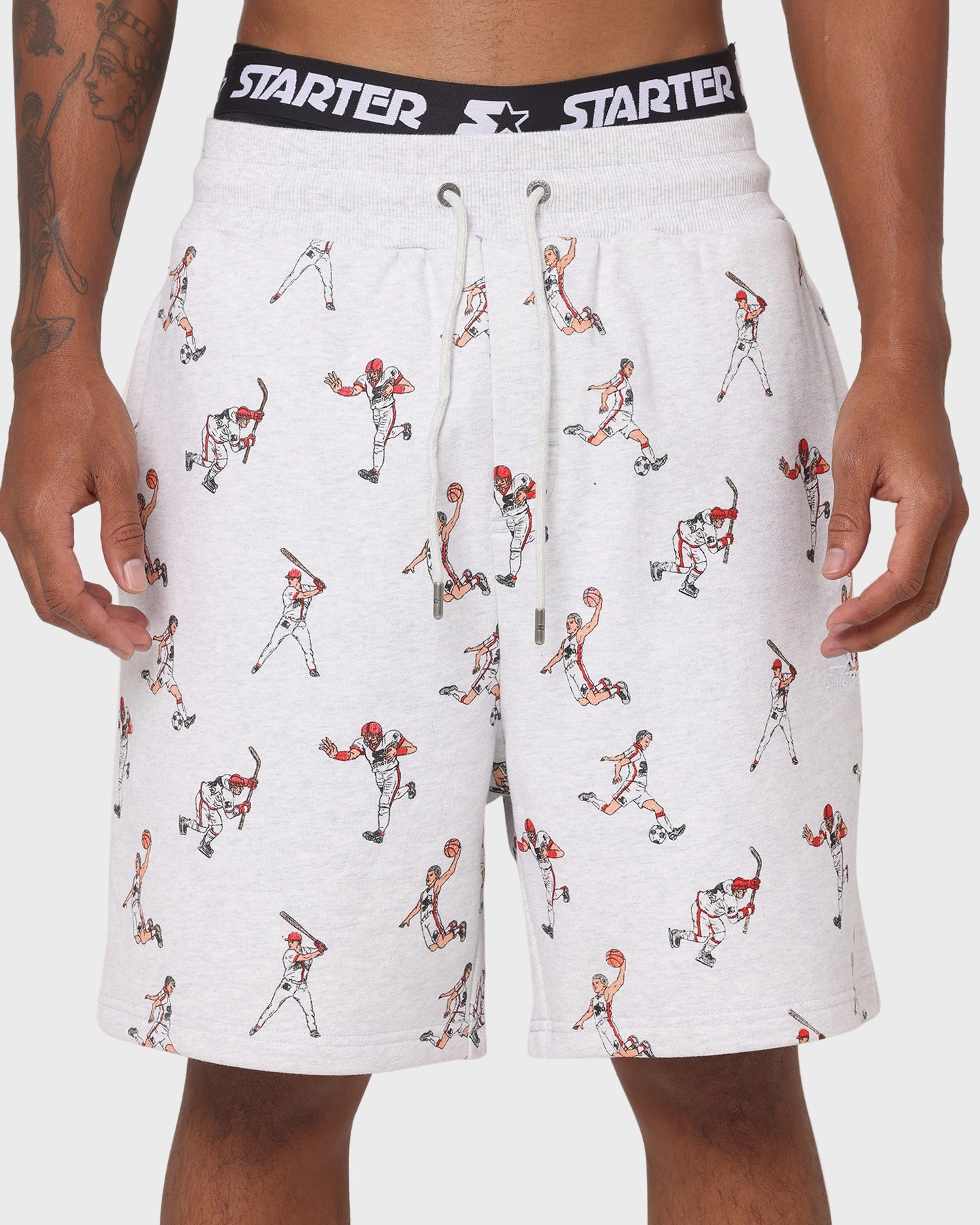 Starter Sports Stars Track Shorts Pepper Grey RecycledPolyester