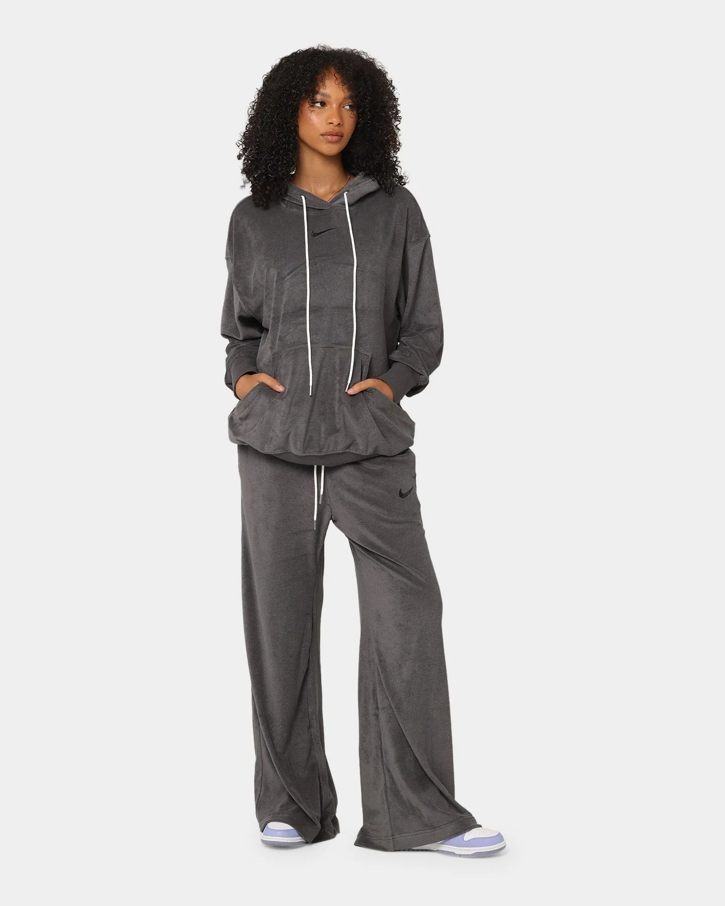 Nike Women's Nike Sportswear French Terry Oversized Pullover Hoodie Anthracite/Black Report