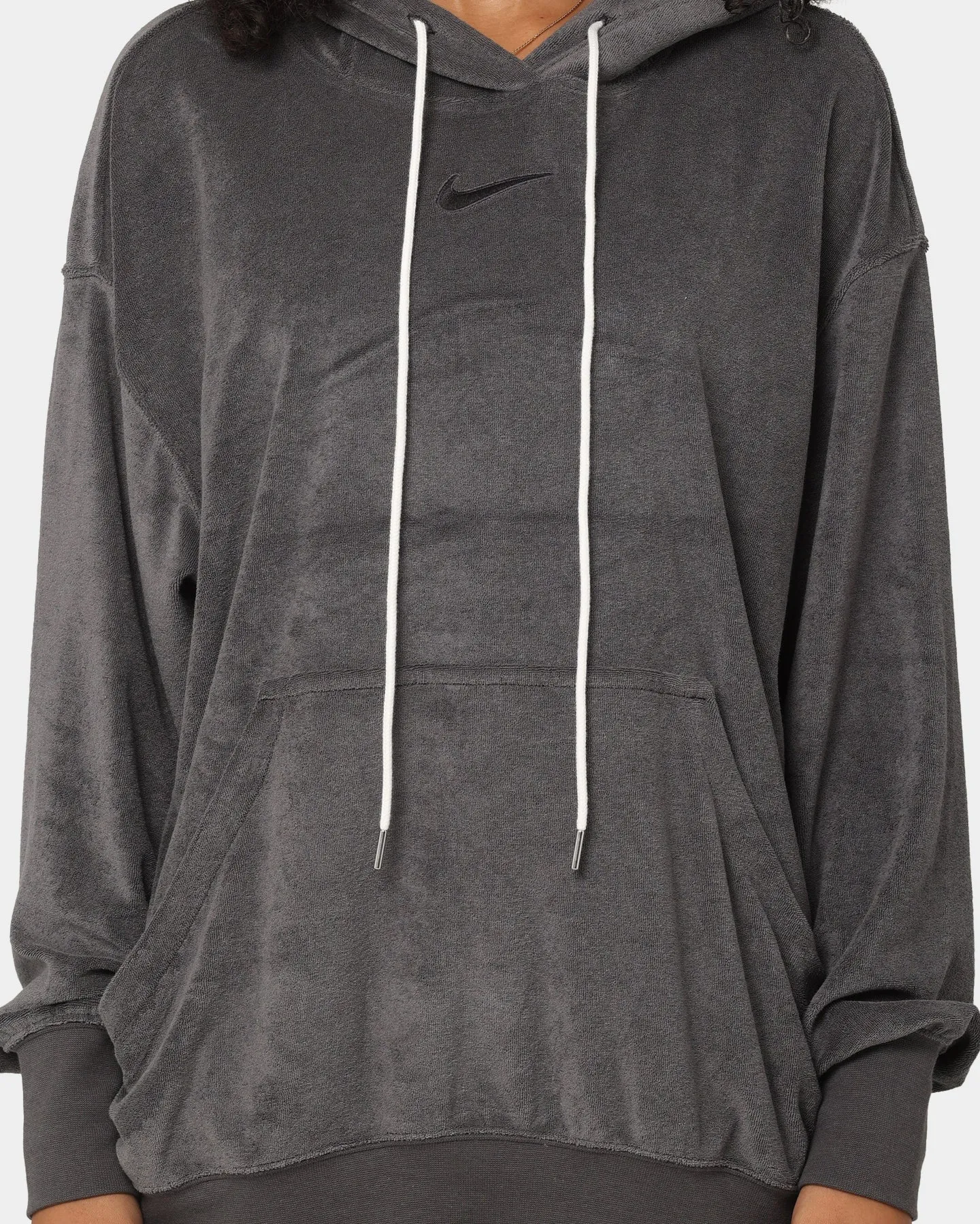 Non Bulky Insulation Nike Women's Nike Sportswear French Terry Oversized Pullover Hoodie Anthracite/Black