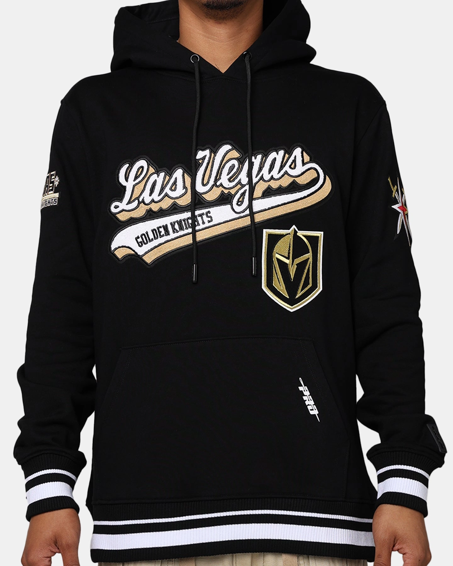 Pro Standard Vegas Golden Knights Fleece Pullover Hoodie Black Lightweight Street Style