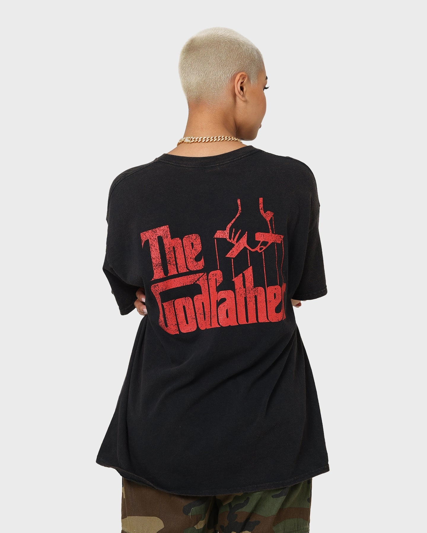 Comfy Pieces American Thrift X The Godfather The Godfather Cat Vintage T-Shirt Black Wash