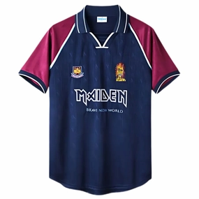 Iron Maiden X West Ham 1999/2001 Home Shirt Moisture Management System Vented Panels