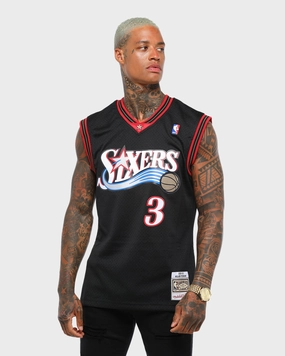 Informal charm Mitchell & Ness Philadelphia 76ers Allen Iverson #3 Swingman Jersey Black