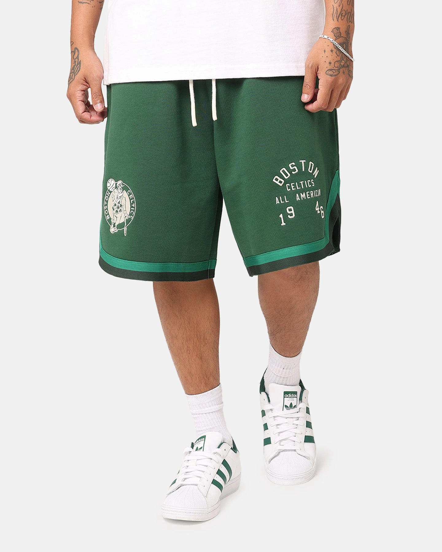 Warm Days RecycledPolyester Mitchell & Ness Boston Celtics All American Shorts Faded Dark Green