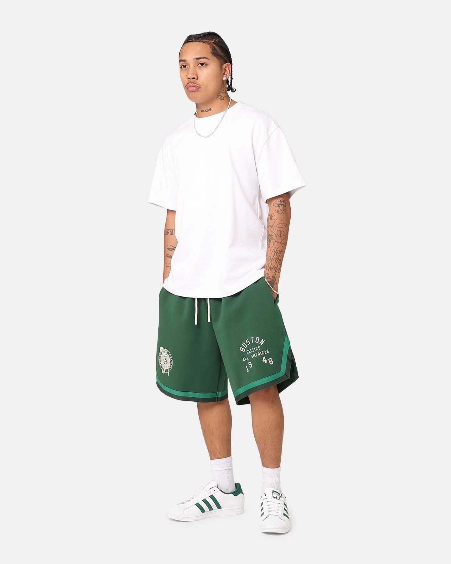 Tear Resistant Weave Travel Comfort Mitchell & Ness Boston Celtics All American Shorts Faded Dark Green