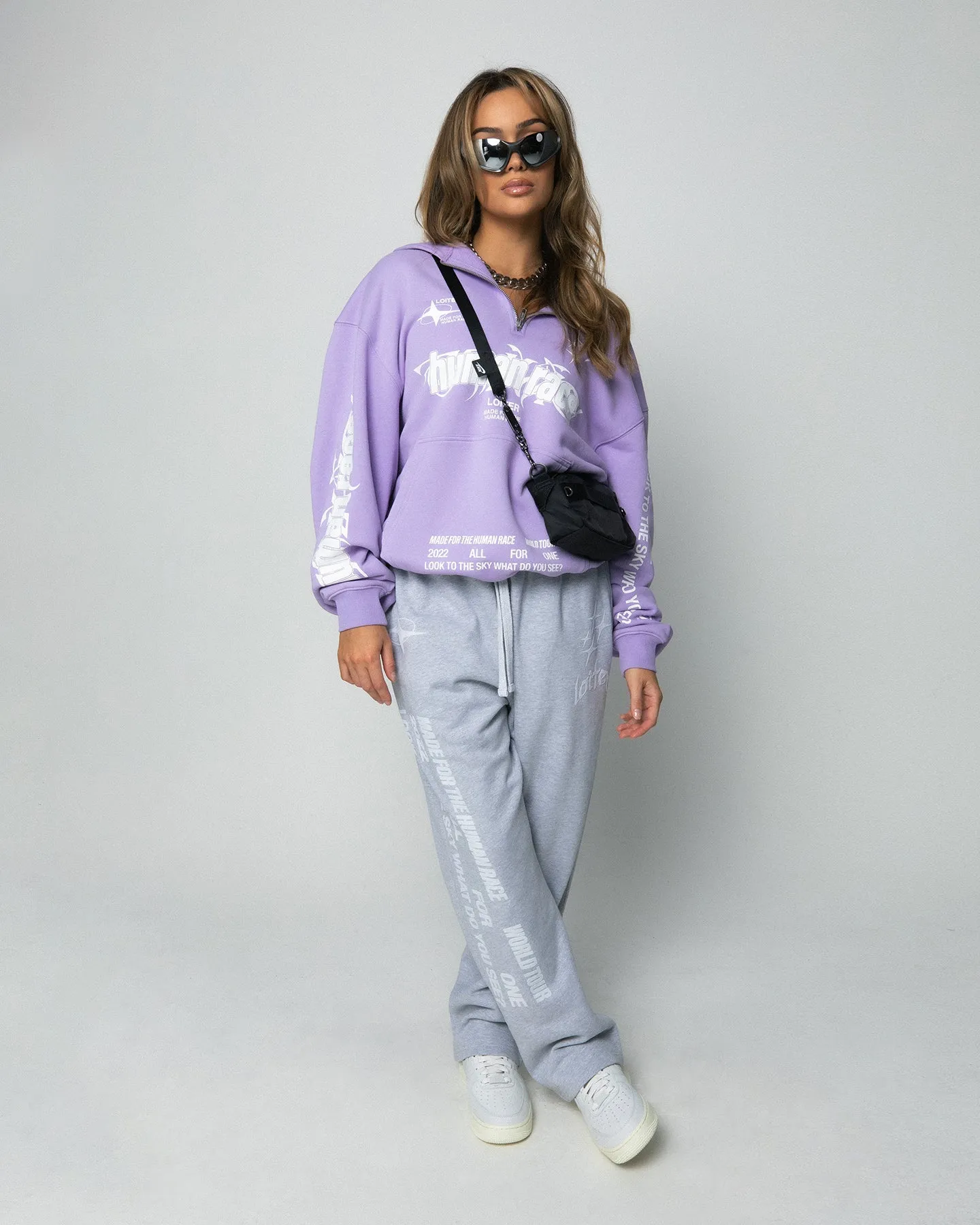 Loiter Rave Zip Hoodie Lilac train journey Heat Reflective Tech