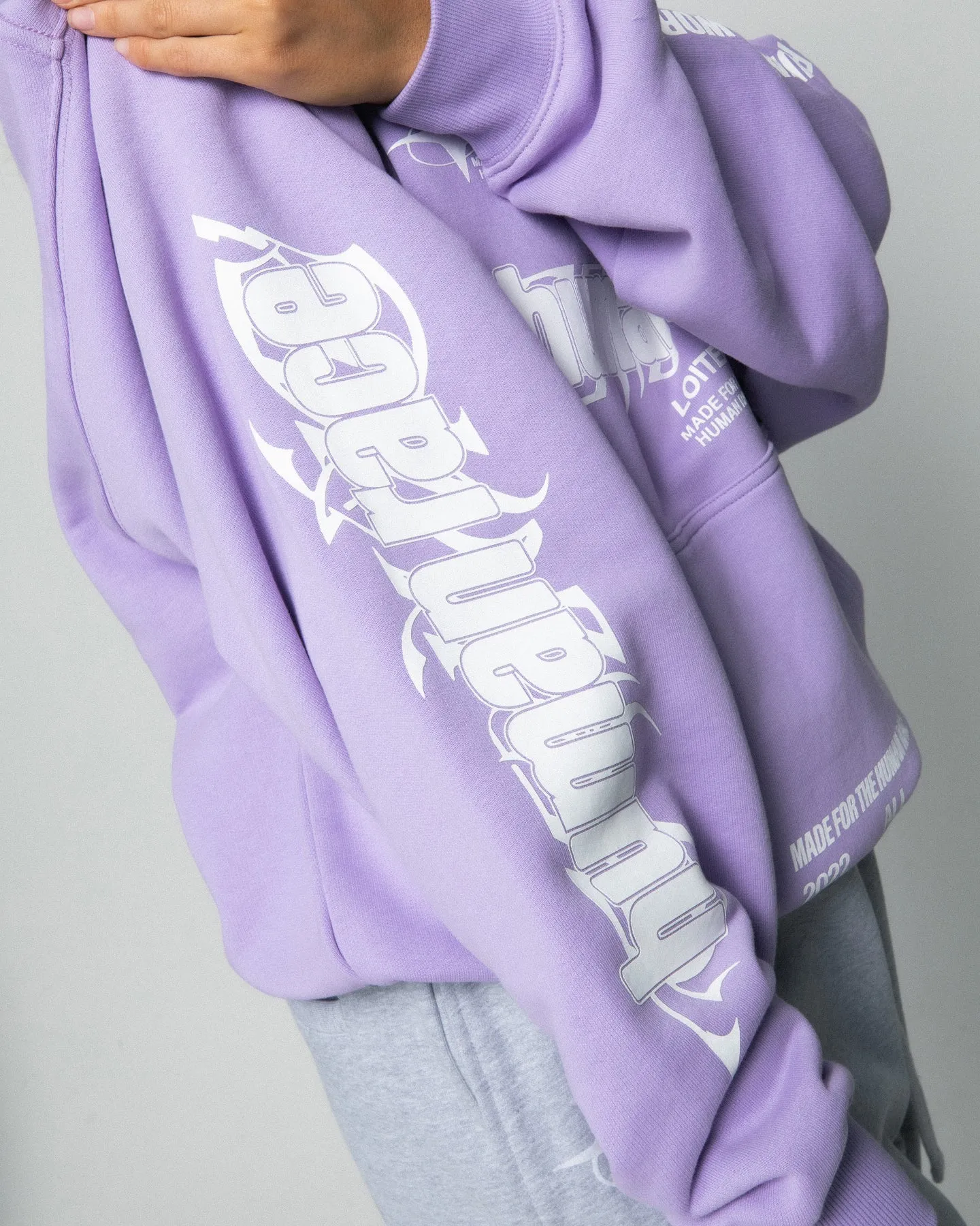 Loiter Rave Zip Hoodie Lilac Lip-gloss Praise