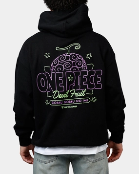 Hypland X One Piece Neon Gomu Hoodie Black Draw Windproof Outer Layer