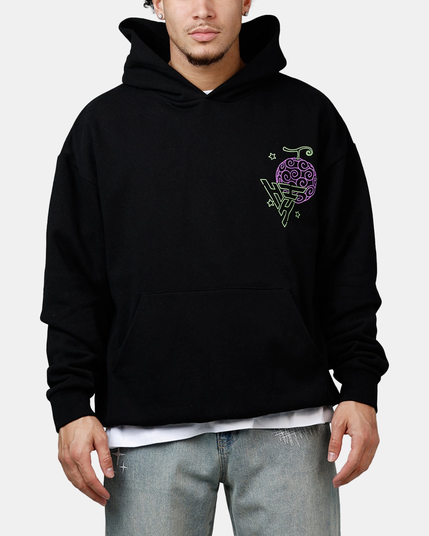 Legacy Hypland X One Piece Neon Gomu Hoodie Black