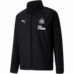 Newcastle United soccer black training rain jacket 2020/21 - Puma personality venue