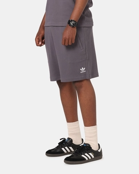 Adidas Trefoil Essentials Waffle Shorts Grey Strata Stretch Fit