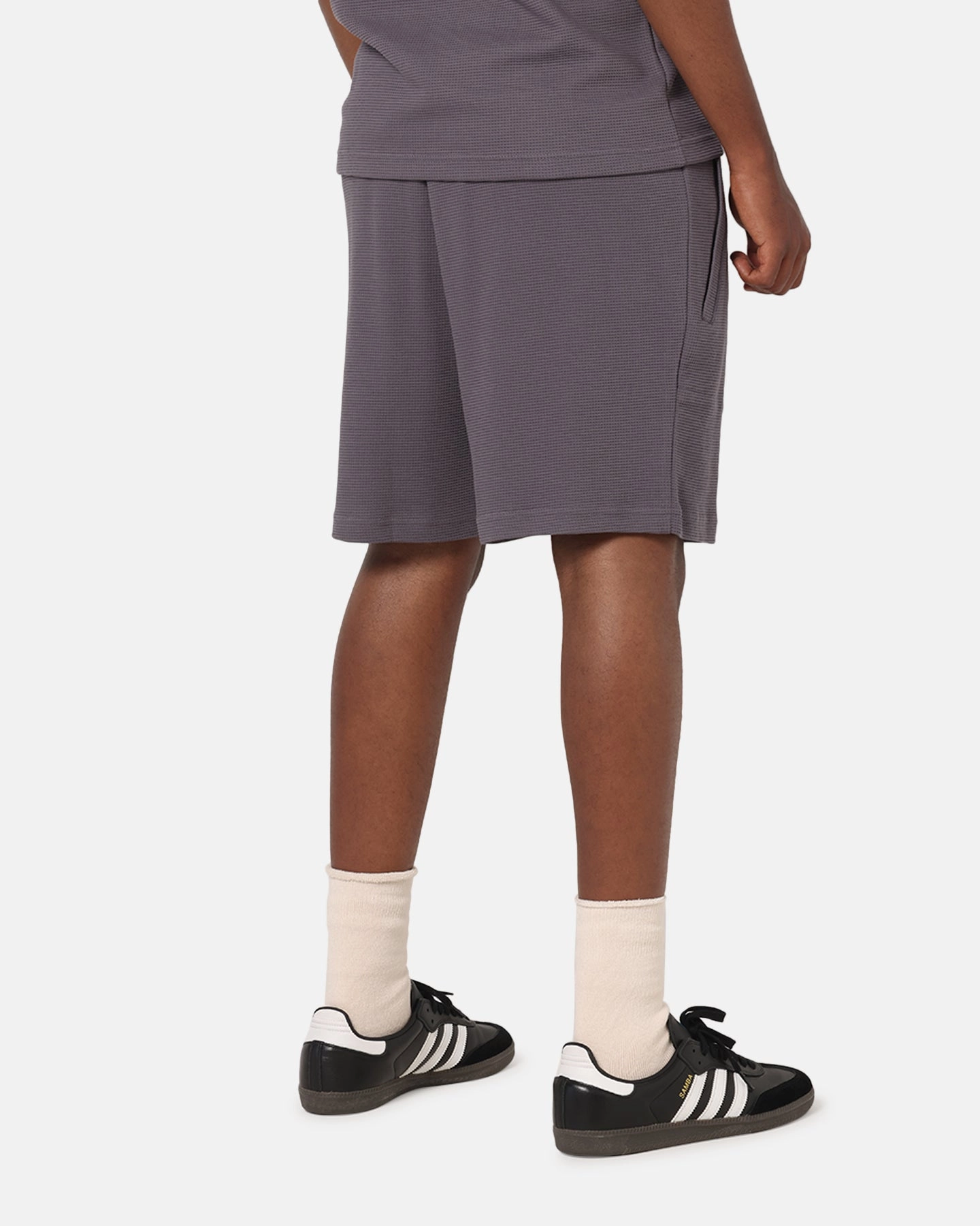 affordable choice Adidas Trefoil Essentials Waffle Shorts Grey Strata