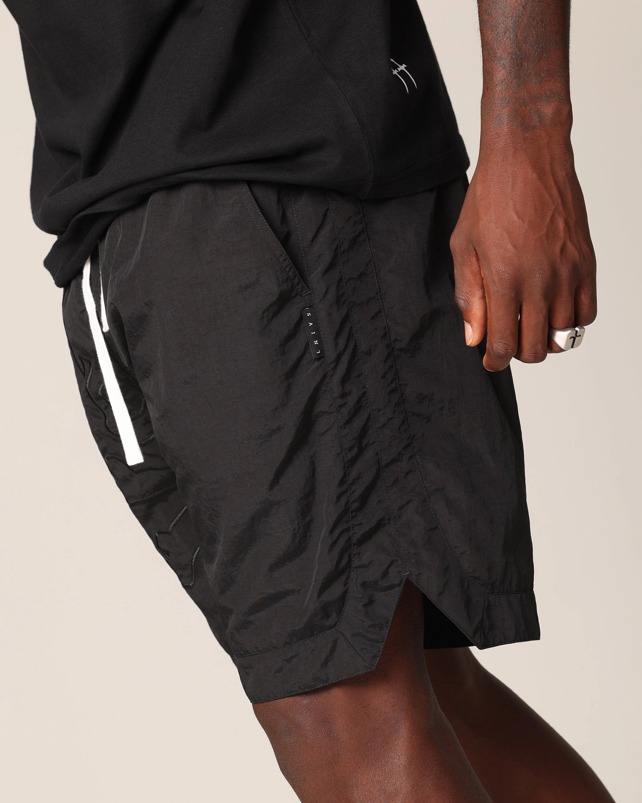 Saint Morta Hellfire Shorts Black Sporty Chic
