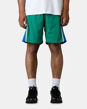 Mitchell & Ness Dallas Mavericks 2004 Swingman Shorts Green/Blue No Ride Up Silicone Grip