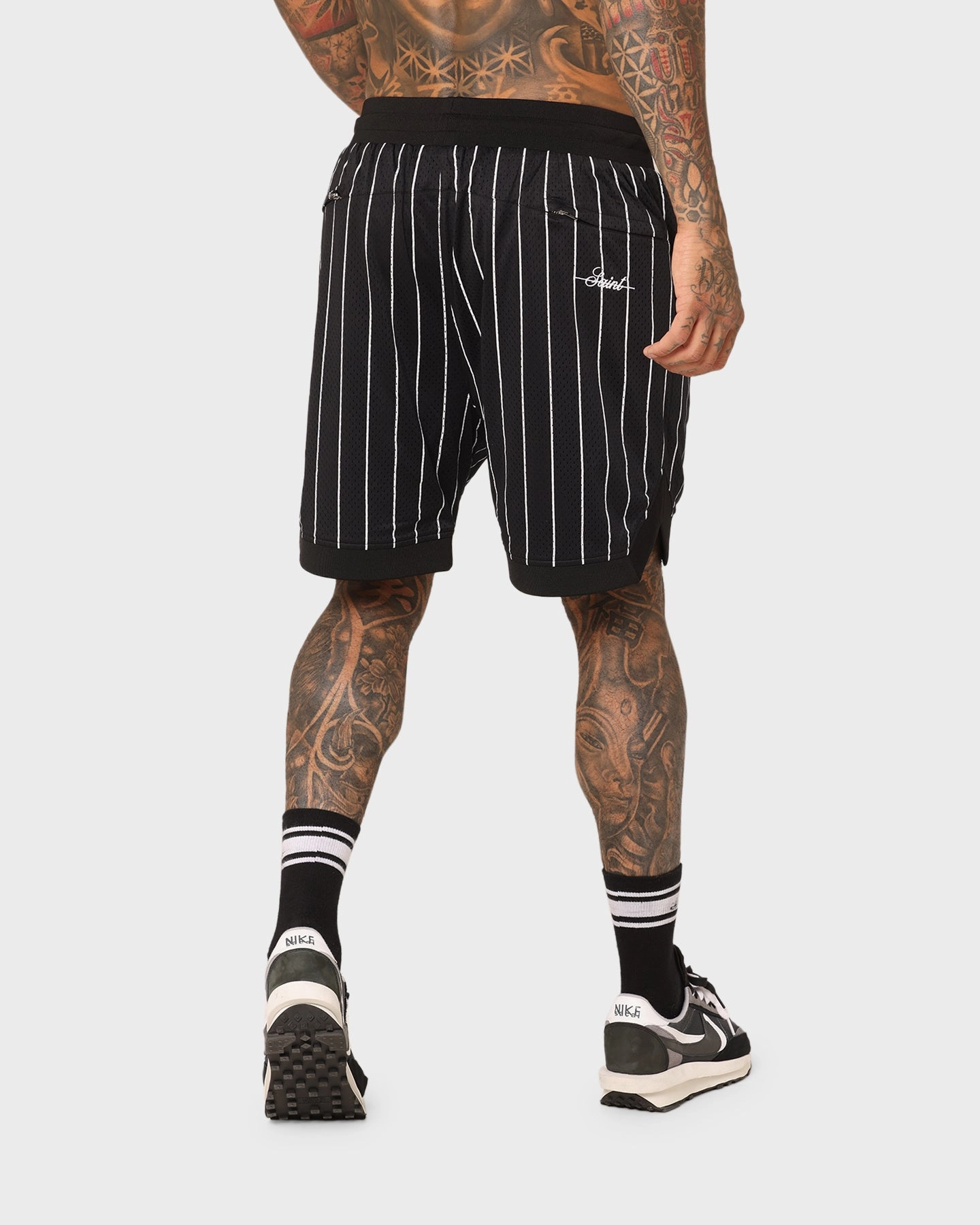 Saint Morta Exhibition Basketball Shorts Black sports industry