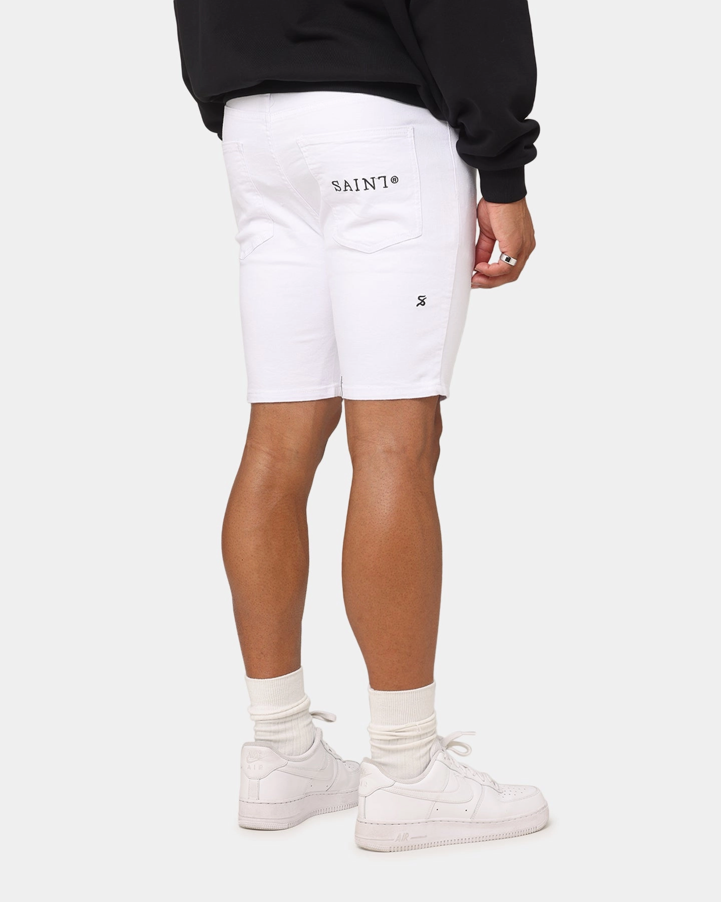 Saint Morta Dynasty Denim Shorts White Snowboarding Gear