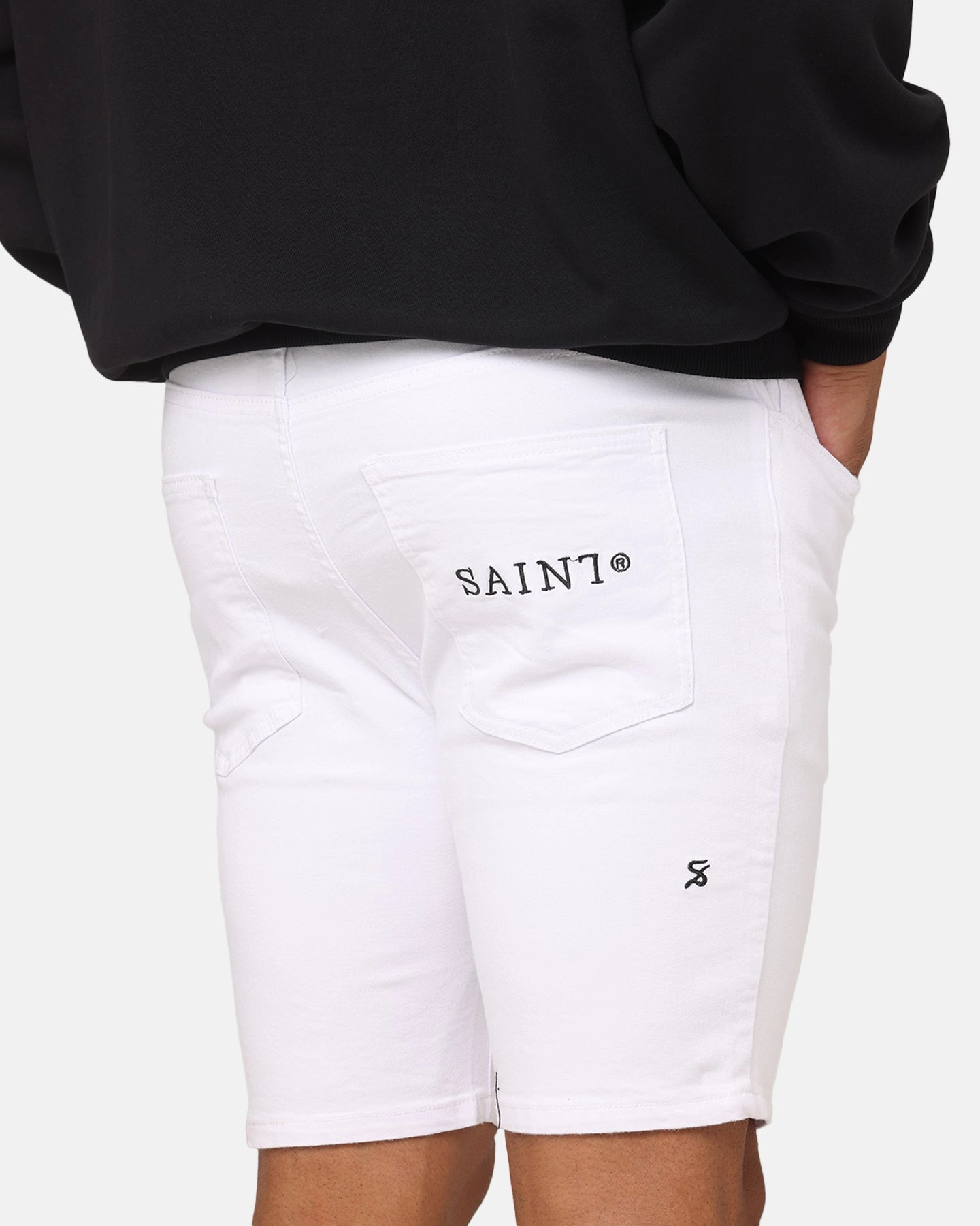 Saint Morta Dynasty Denim Shorts White Breathable Cut Chafe Resistant Seams
