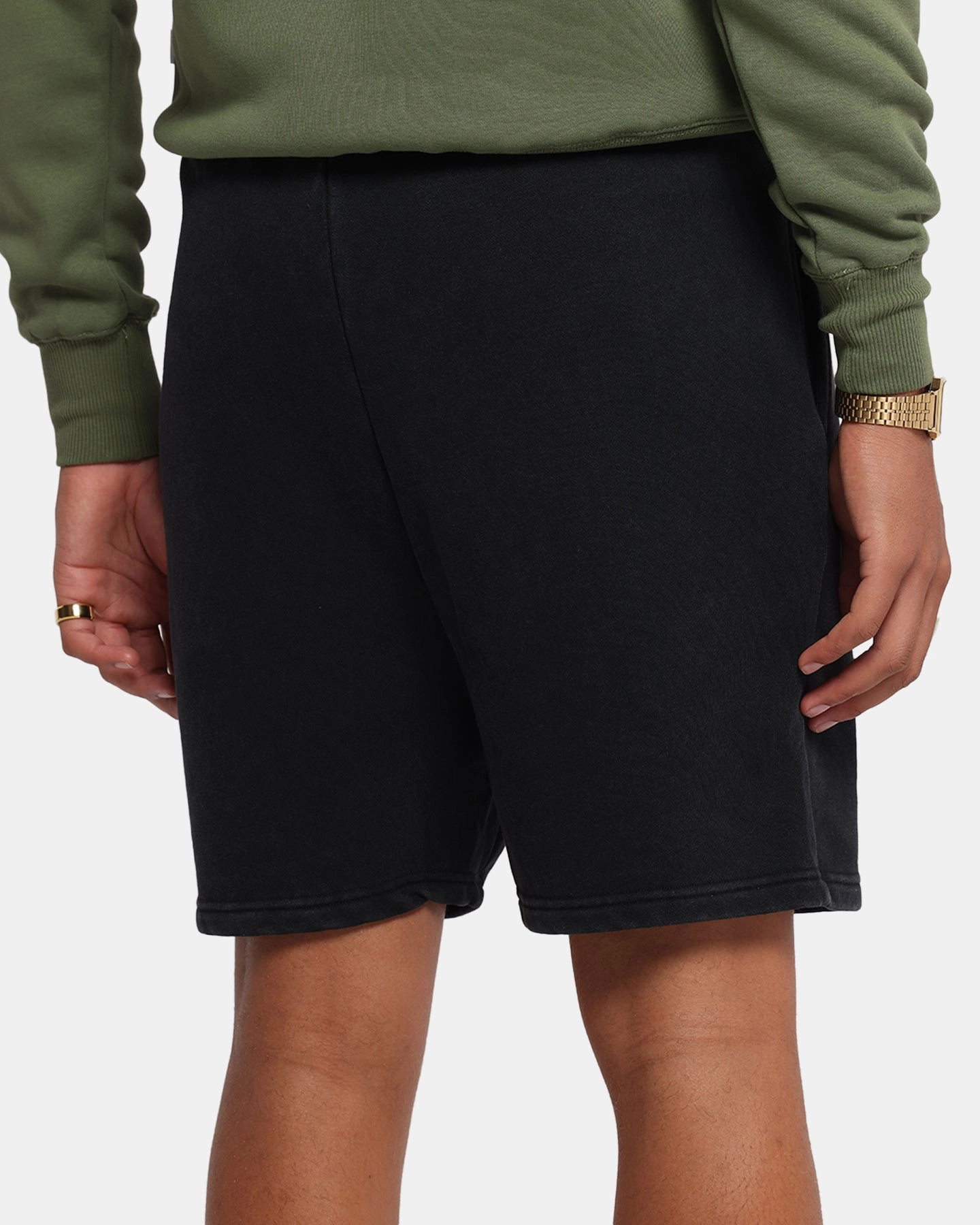 fade - resistant Abrasion Dispersing Weave Carre Con-Star Sweat Shorts Black