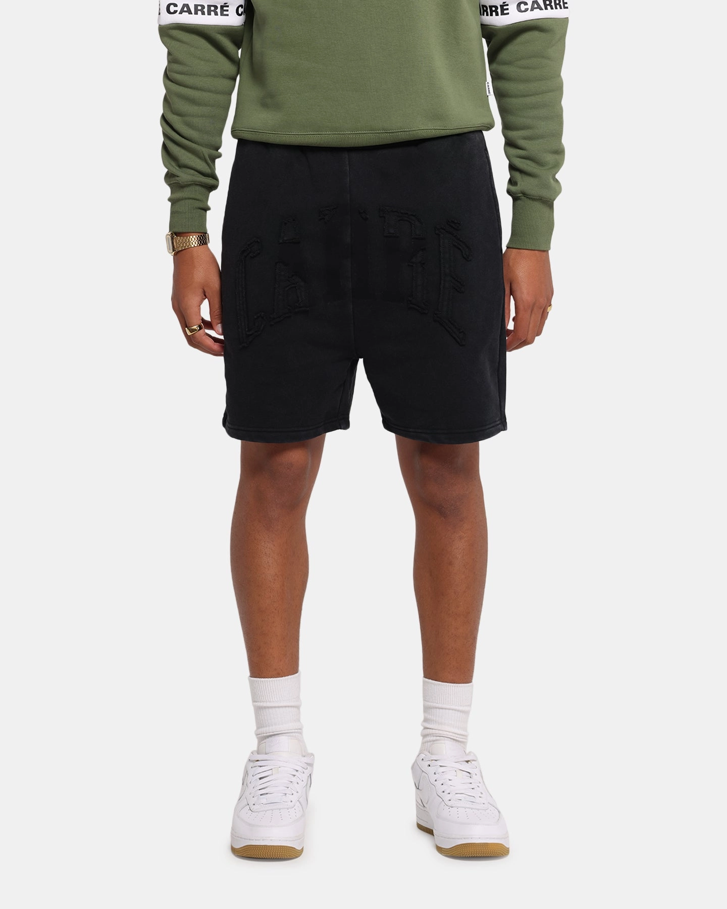 Carre Con-Star Sweat Shorts Black Slimming Effect